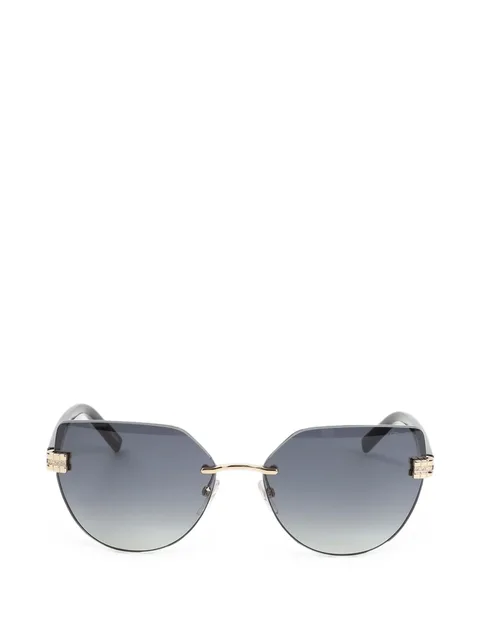 crystal-embellished rimless sunglasses