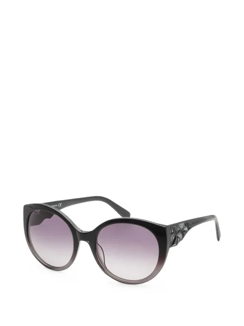 crystal-embellished round-frame sunglasses