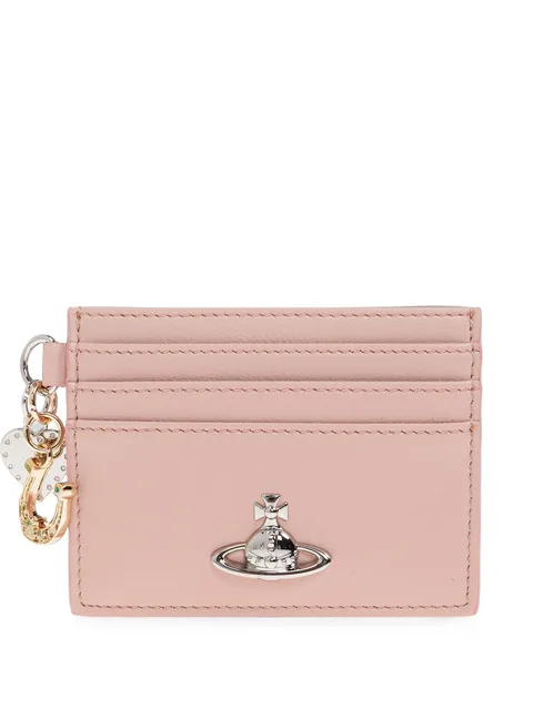 Orb-plaque charm-detail card holder