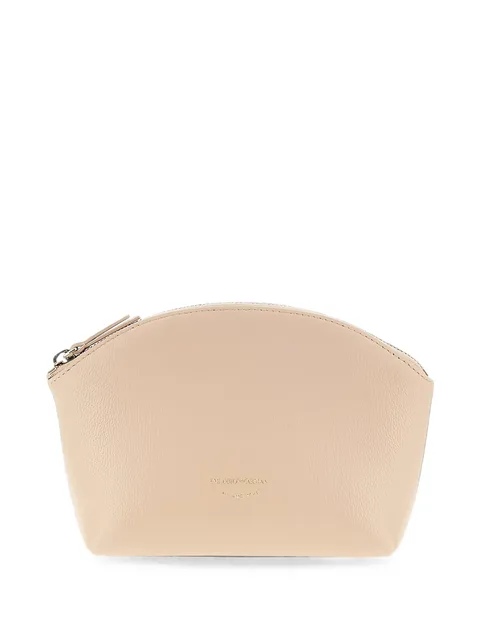 grained leather pouch