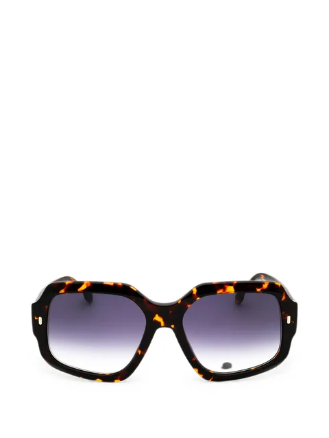 oversized geometric-frame sunglasses
