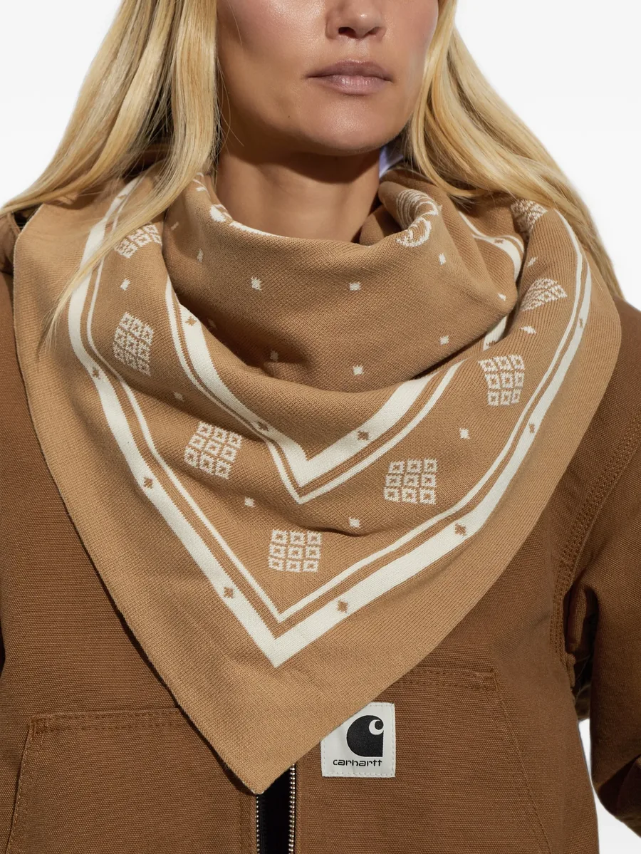 logo-print bandana scarf 4
