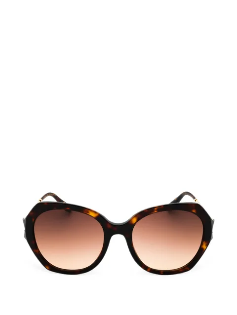 oversized geometric-frame sunglasses