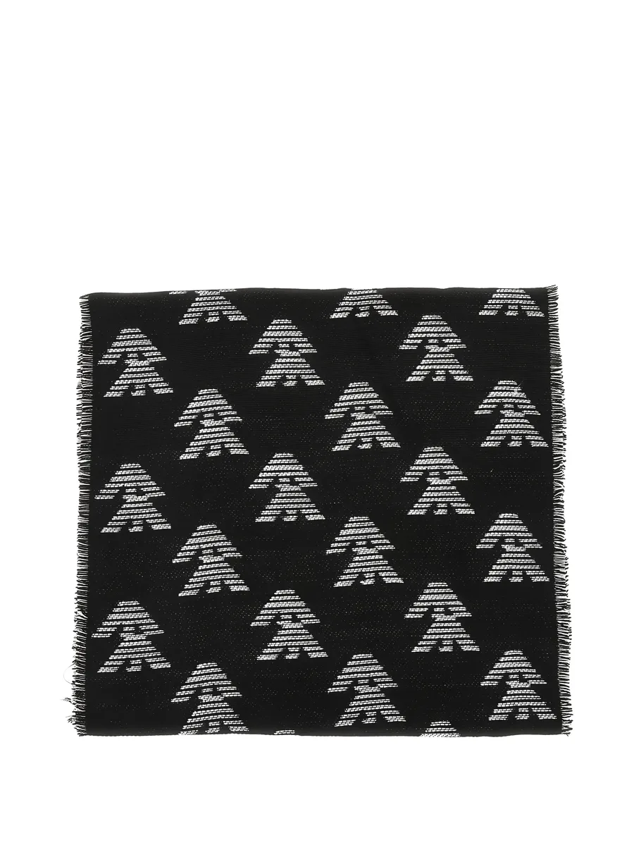 Eagle logo frayed scarf 1