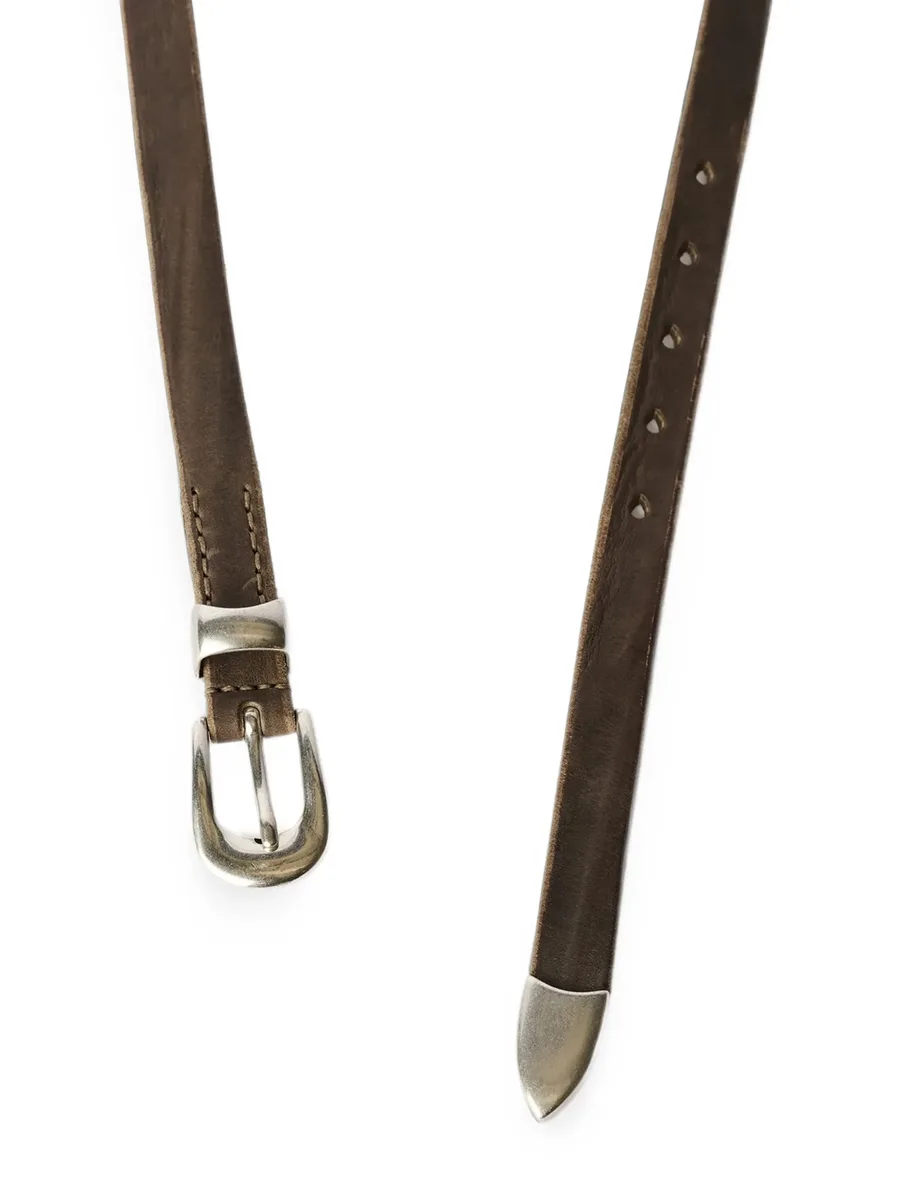 buckle-fastening leather belt 2