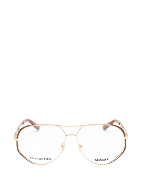 double-bridge geometric-frame glasses