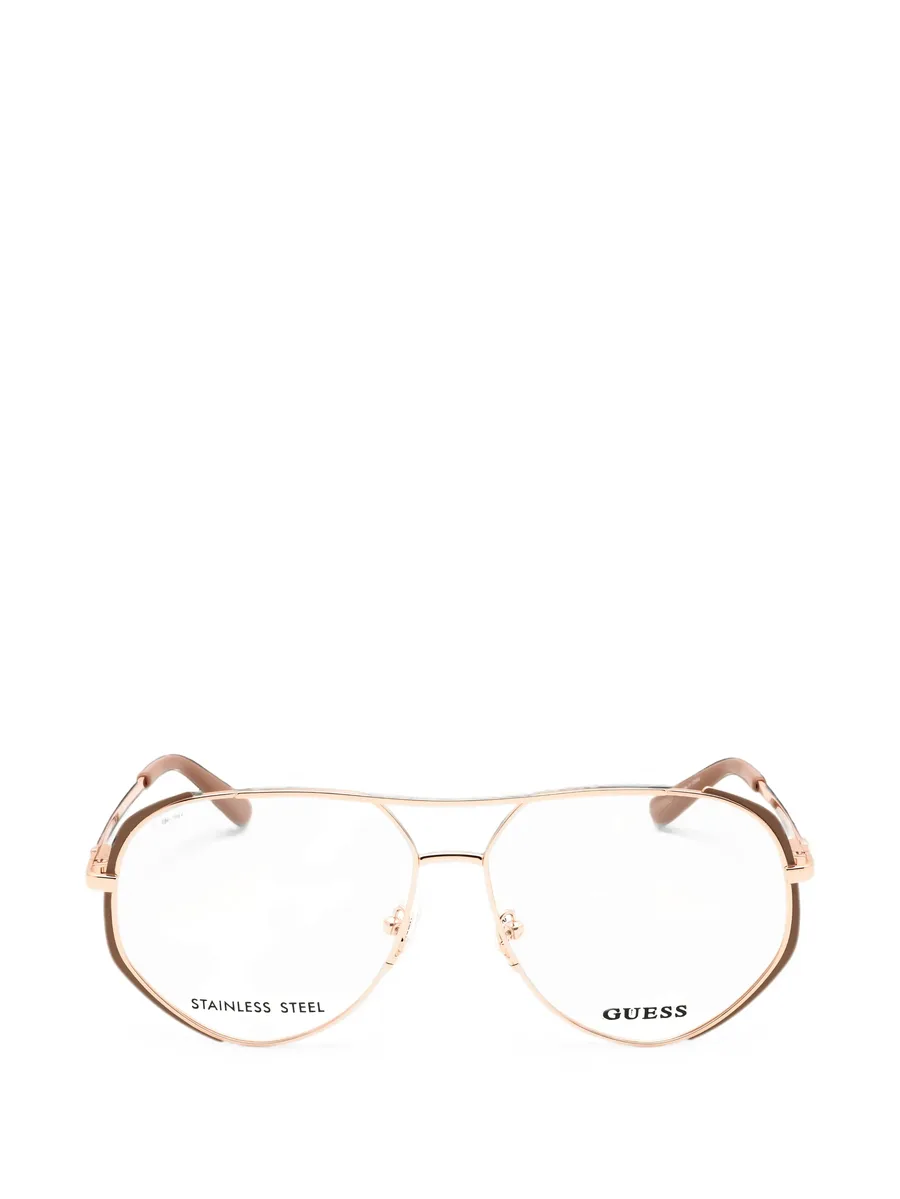 double-bridge geometric-frame glasses 1