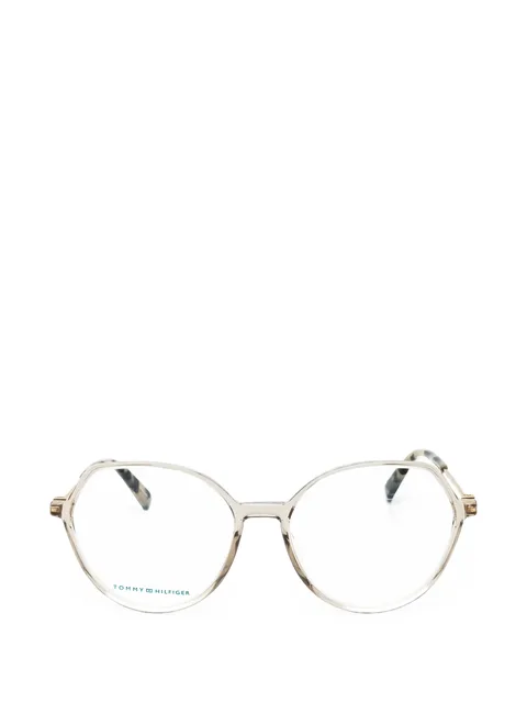 geometric-frame glasses