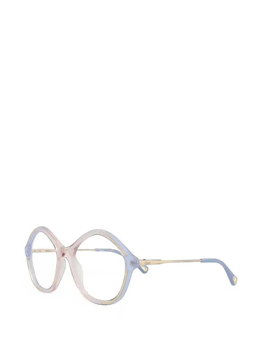geometric-frame glasses 1