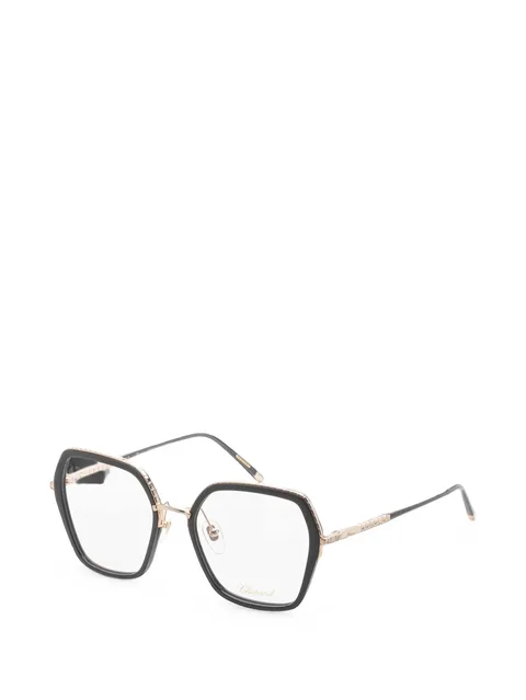 crystal-embellished geometric-frame glasses