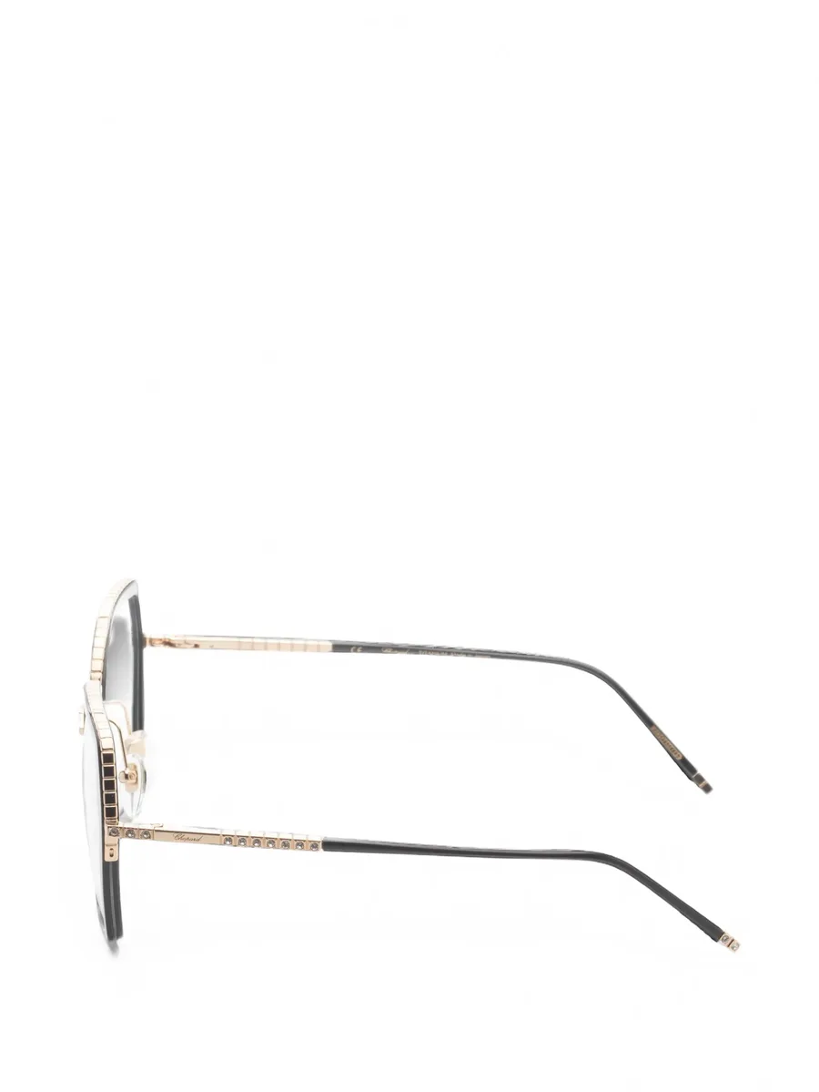 crystal-embellished geometric-frame glasses 2