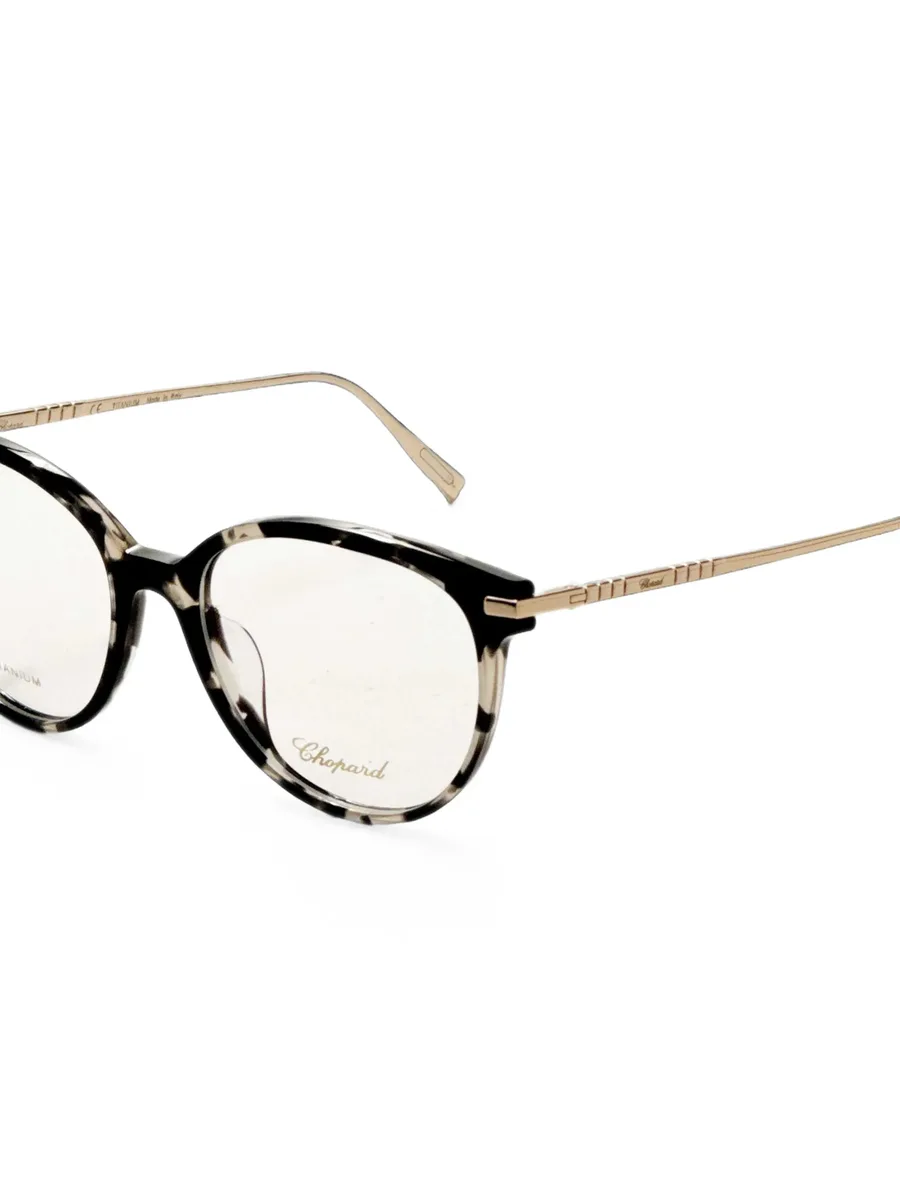 tortoiseshell-effect round-frame glasses 2