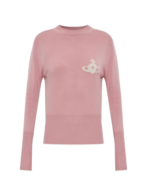 Orb-motif crew-neck sweater