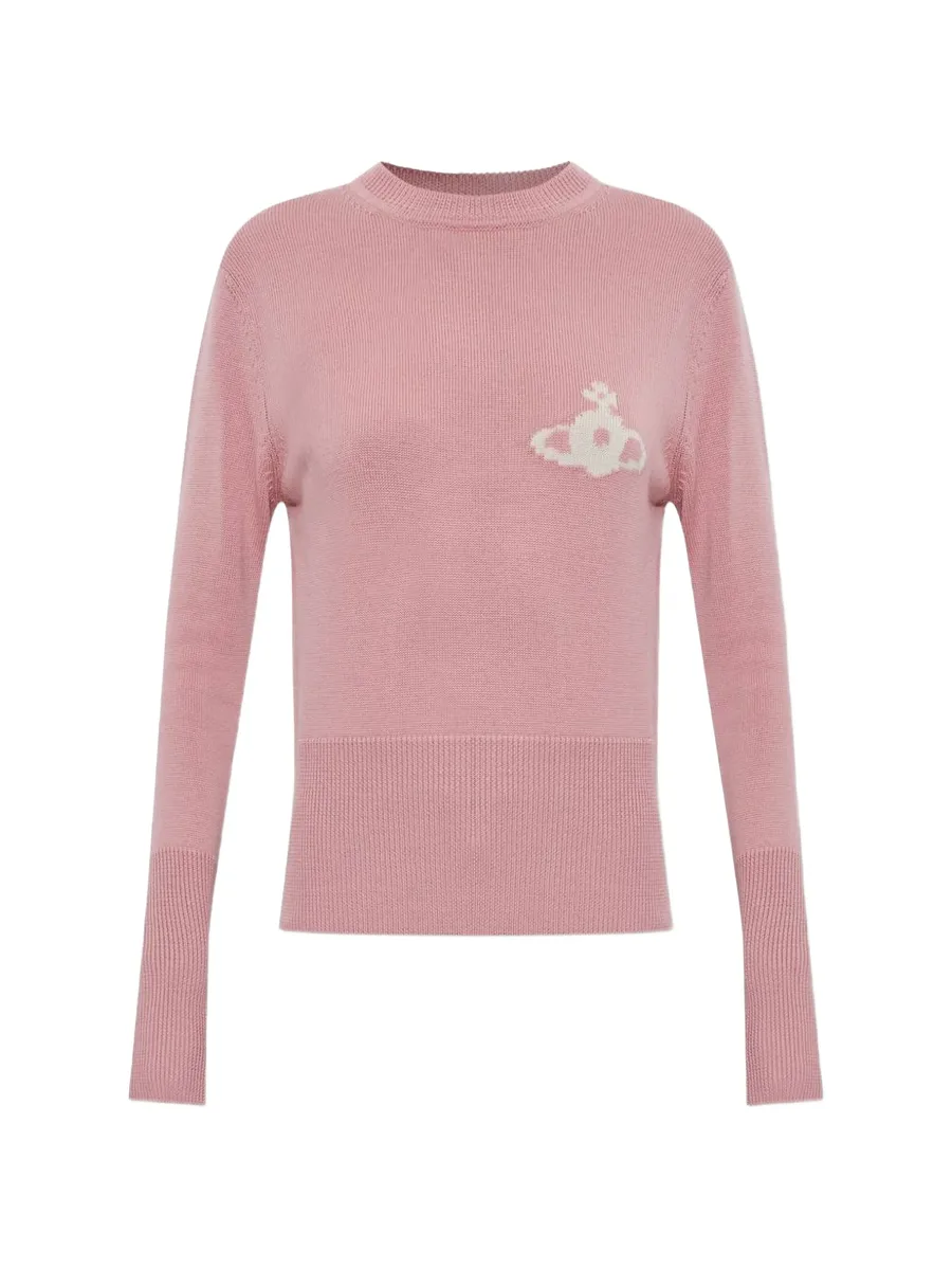 Orb-motif crew-neck sweater 1