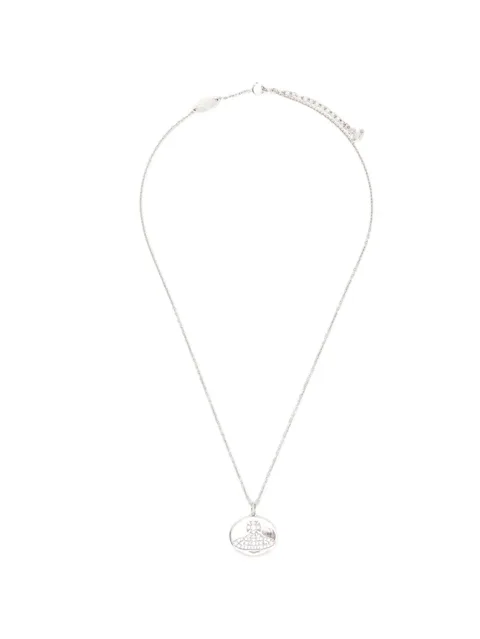 Rosabelle Orb-plaque disc necklace