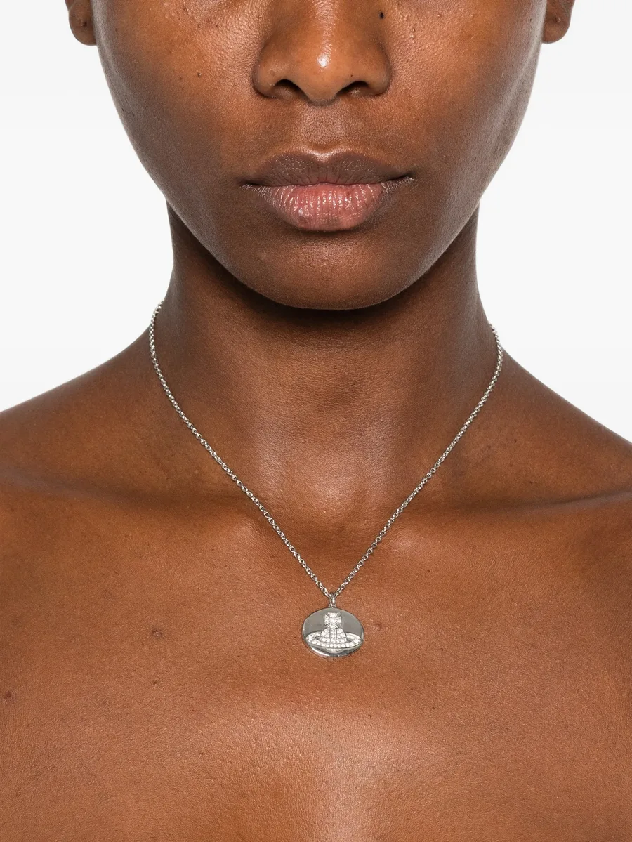 Rosabelle Orb-plaque disc necklace 2