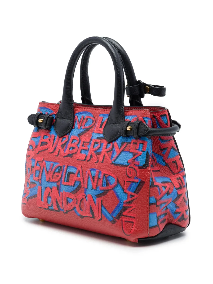 2000-2017 Small Graffiti Print Grainy Calfskin Banner satchel 3