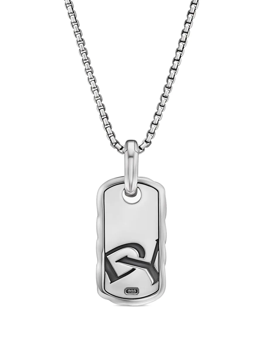 серебряная подвеска Petite Sculpted Cable (24 мм) 3