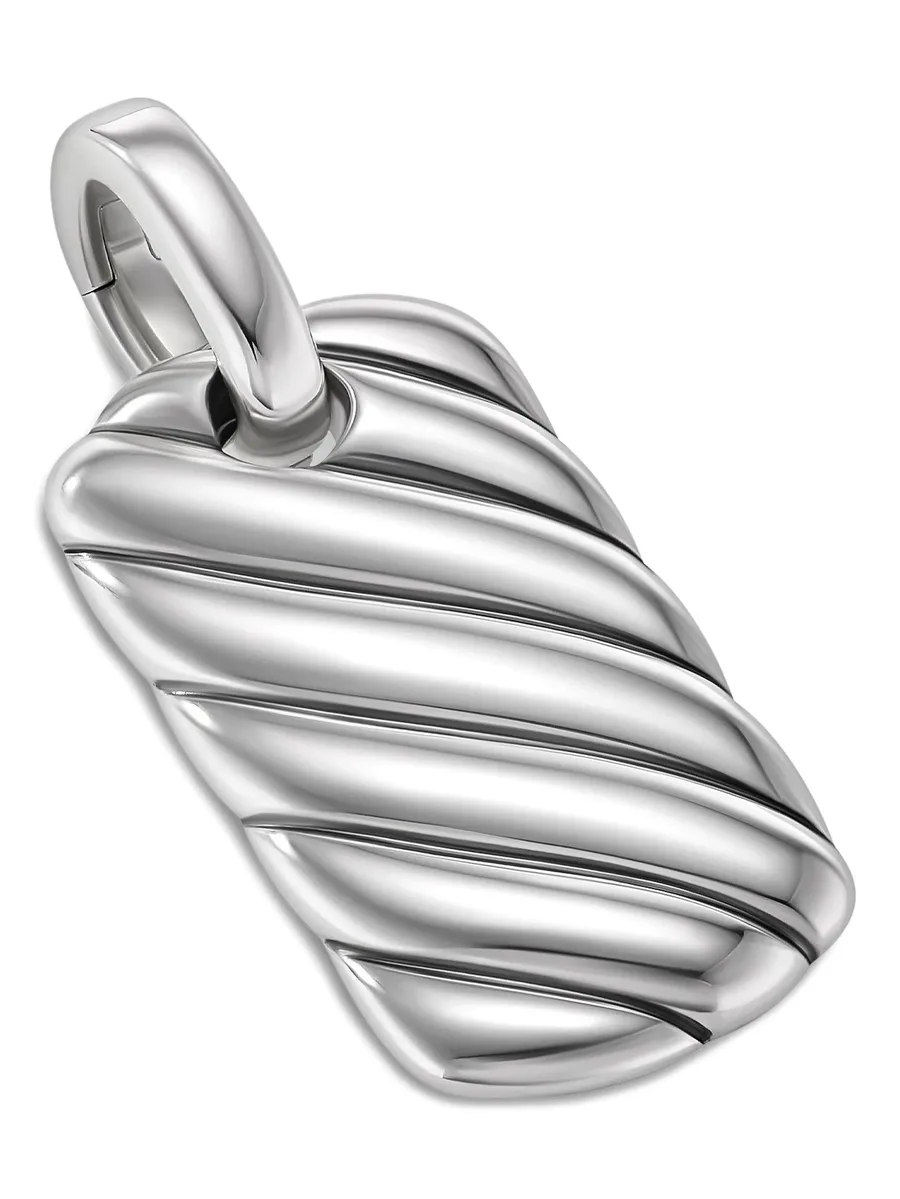 серебряная подвеска Petite Sculpted Cable (24 мм) 4