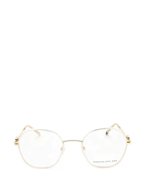 geometric-frame glasses