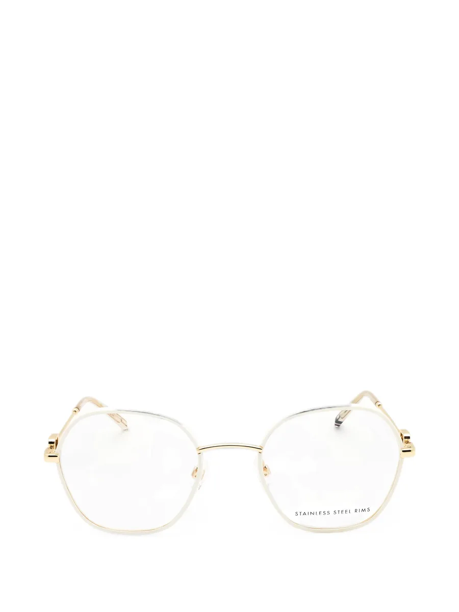 geometric-frame glasses 1