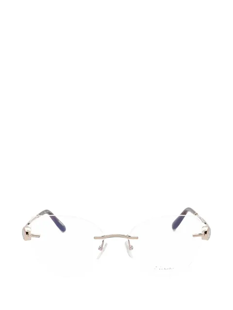 cat-eye rimless glasses