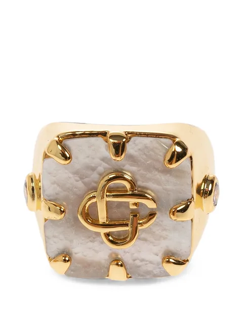 logo-plaque signet ring