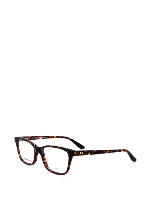 tortoiseshell-effect rectangle-frame glasses