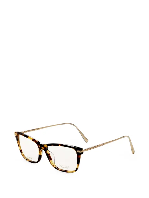 tortoiseshell-effect square-frame glasses
