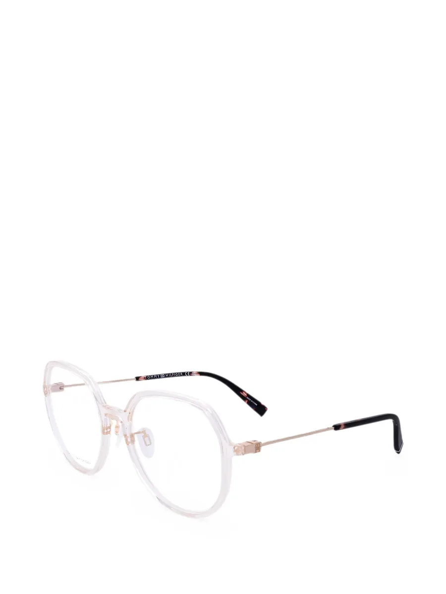 geometric-frame glasses 1