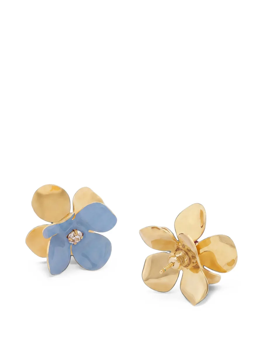 blue enamel daisy stud earrings 2