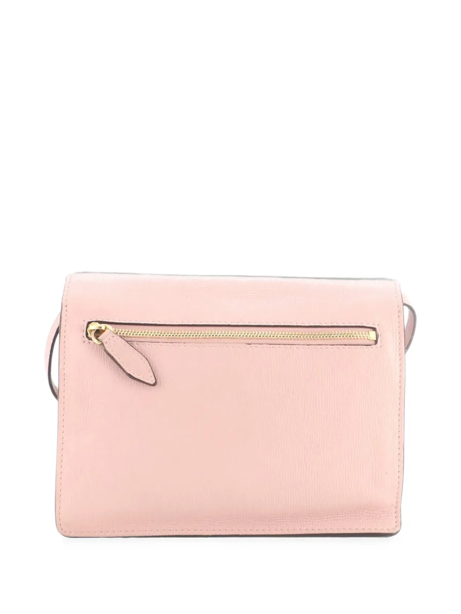 Macken Leather and House Check Canvas Small crossbody bag 1