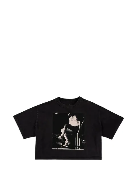 Basketball graphic-print cropped T-shirt