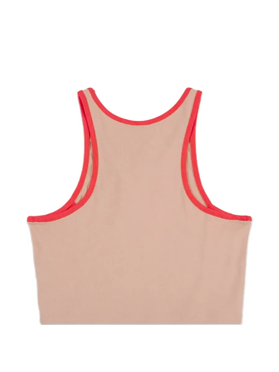 logo-embroidered ribbed tank top 2