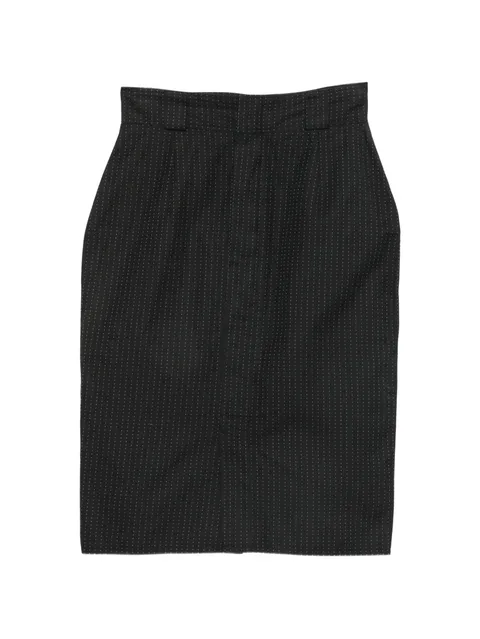 1970s micro-pattern midi pencil skirt