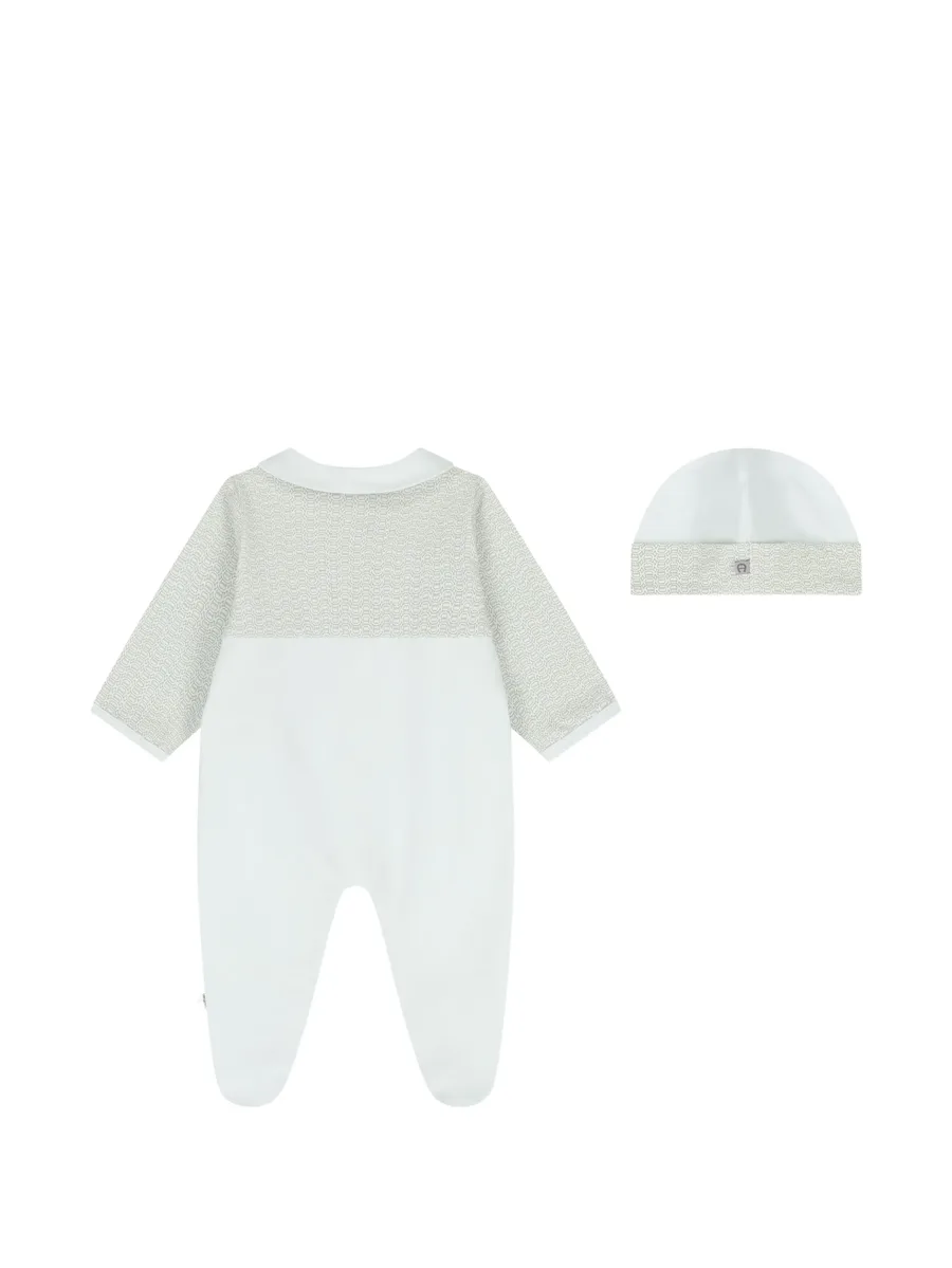 logo-print Peter Pan collar babygrow set 2