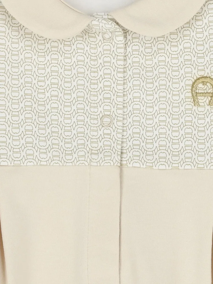 monogram-print pleated romper 3