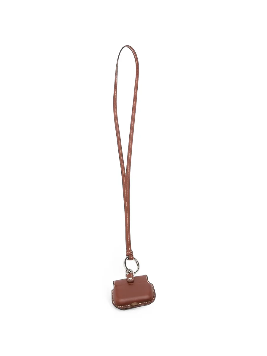 logo-print leather AirPods Pro case keyring 2