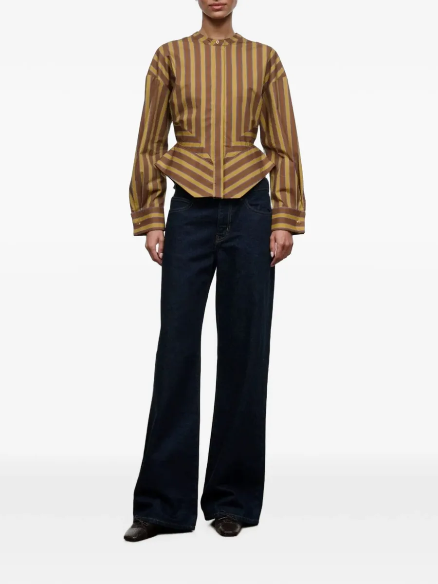 Rhys striped peplum top 2