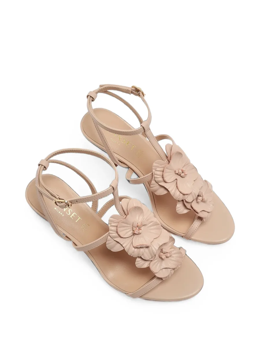 floral-appliqué heeled sandals 2