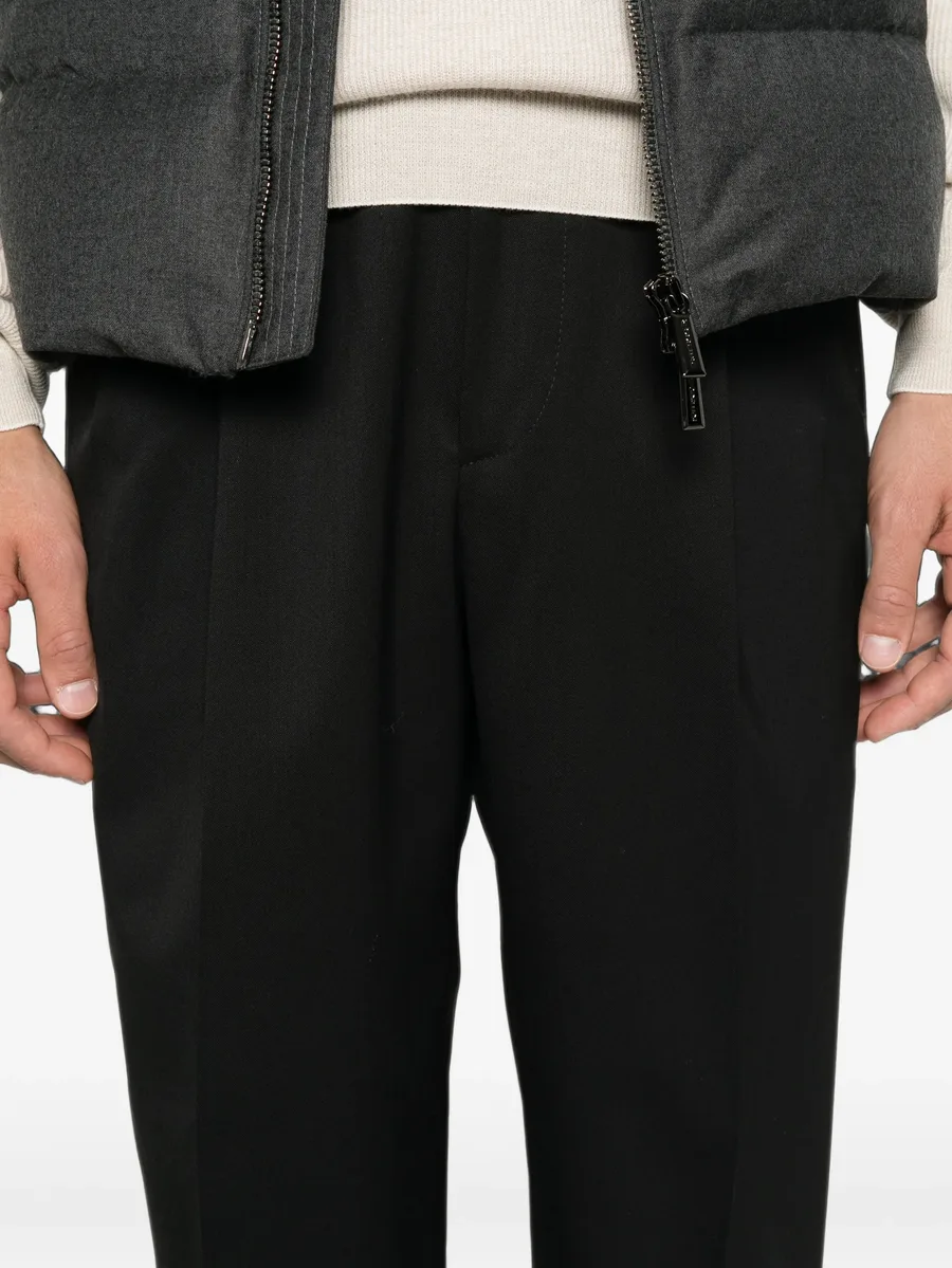 pleated elasticated-waistband trousers 2