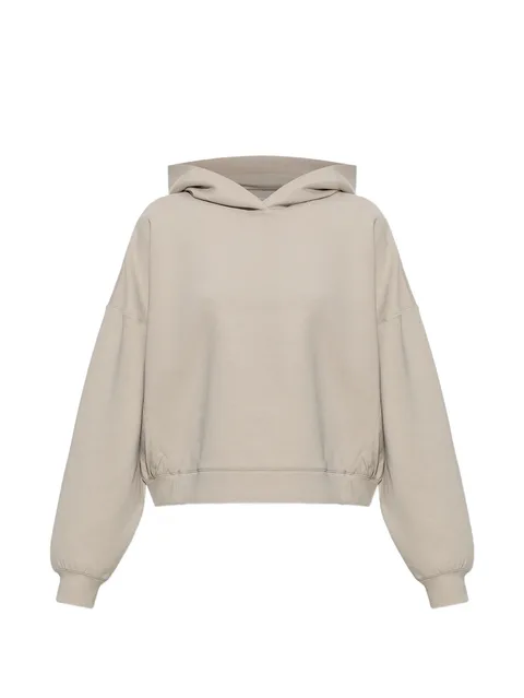 logo-print cropped hoodie