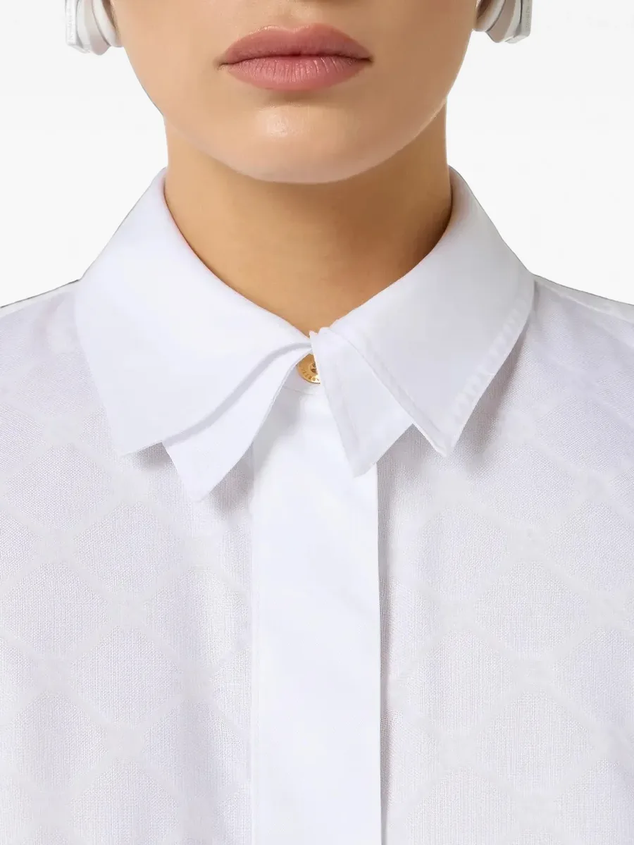 jacquard cotton shirt with cufflinks 5