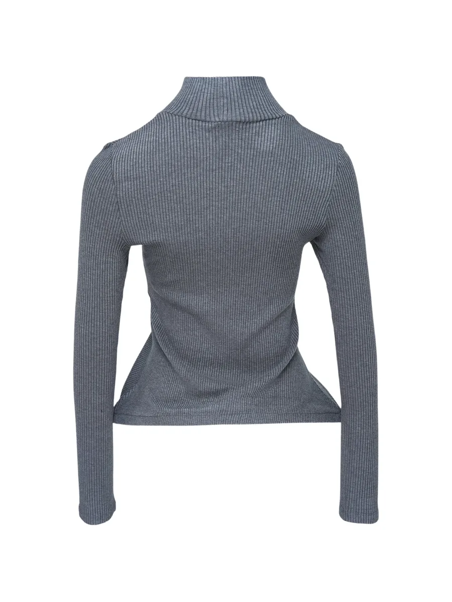 ribbed peplum-hem sweater 2