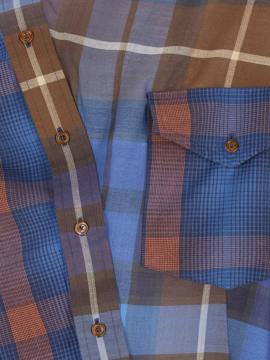 asymmetric tartan wool shirt 3