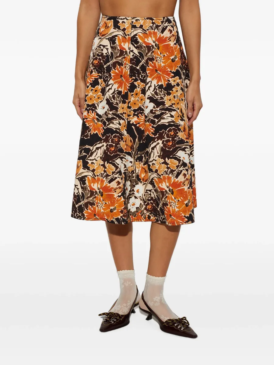floral-print midi skirt 3