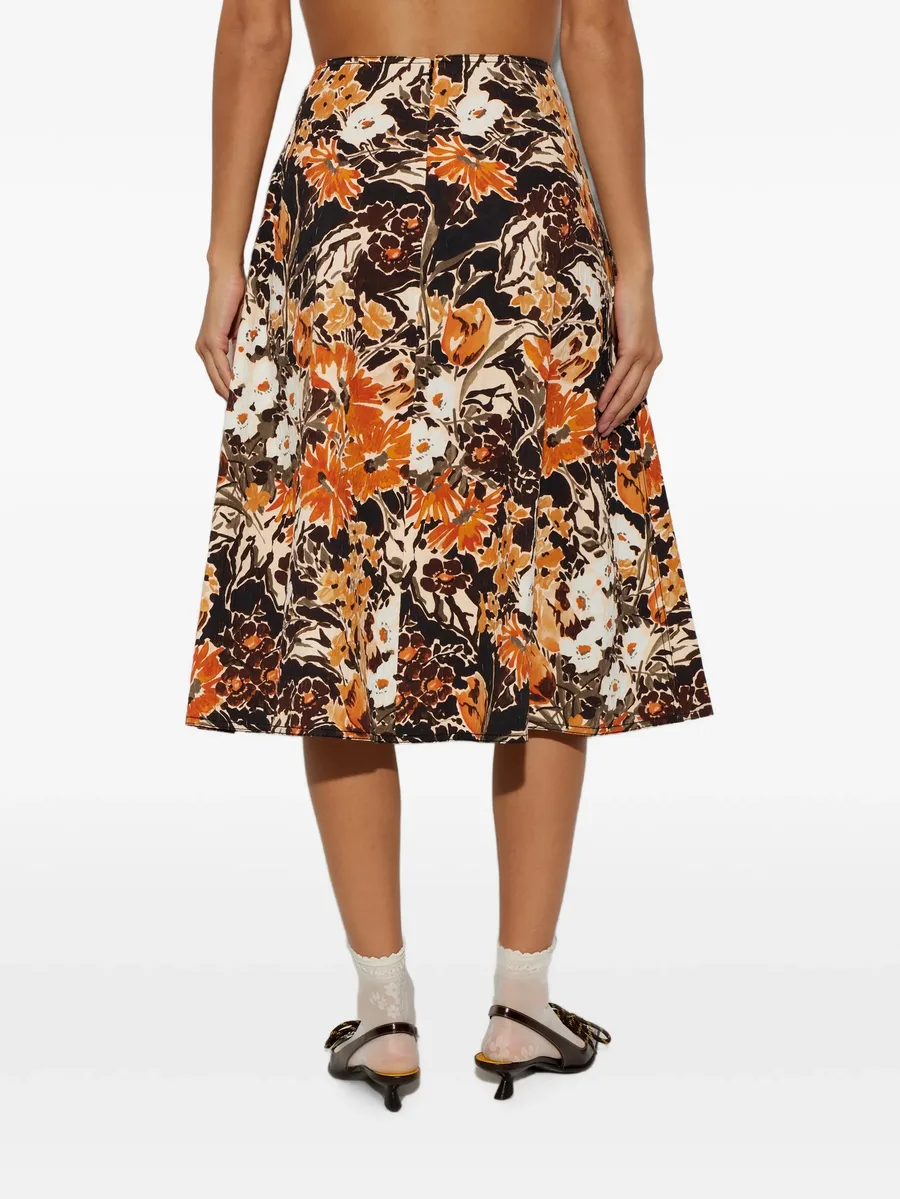 floral-print midi skirt 4
