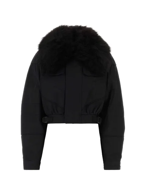 faux-fur collar padded jacket