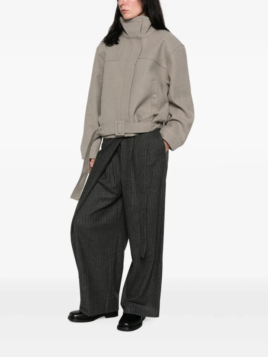 belted high-neck bomber jacket 1