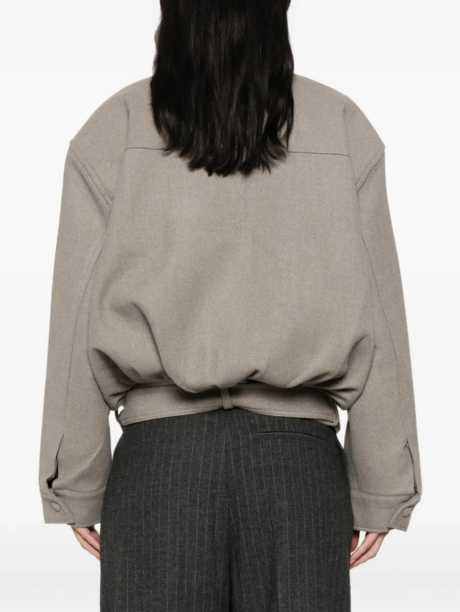 belted high-neck bomber jacket 2